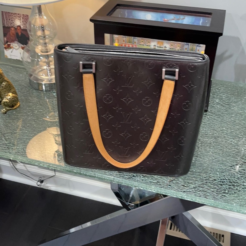 Louis Vuitton matte Stockton tote bag